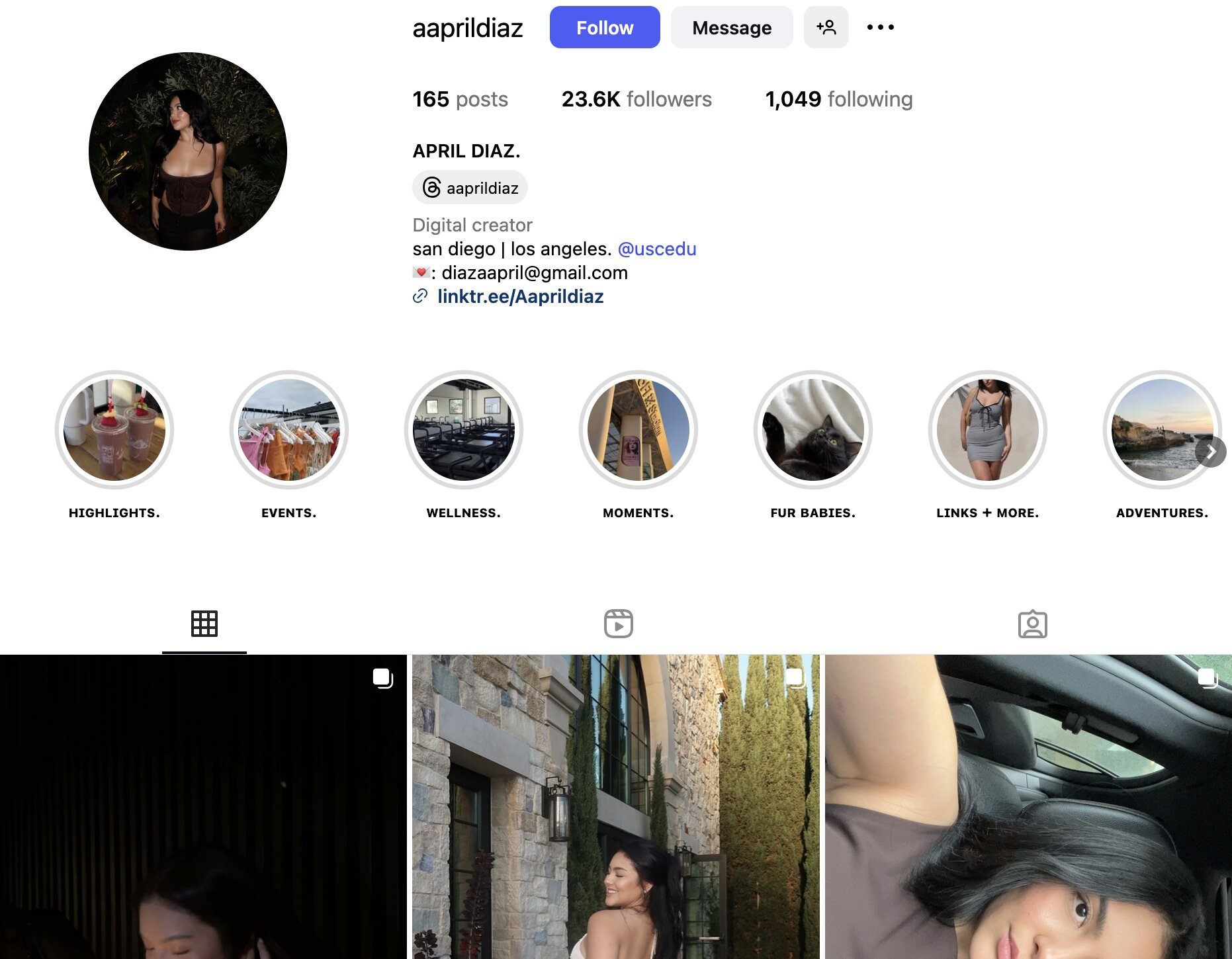 April Diaz Instagram Profile