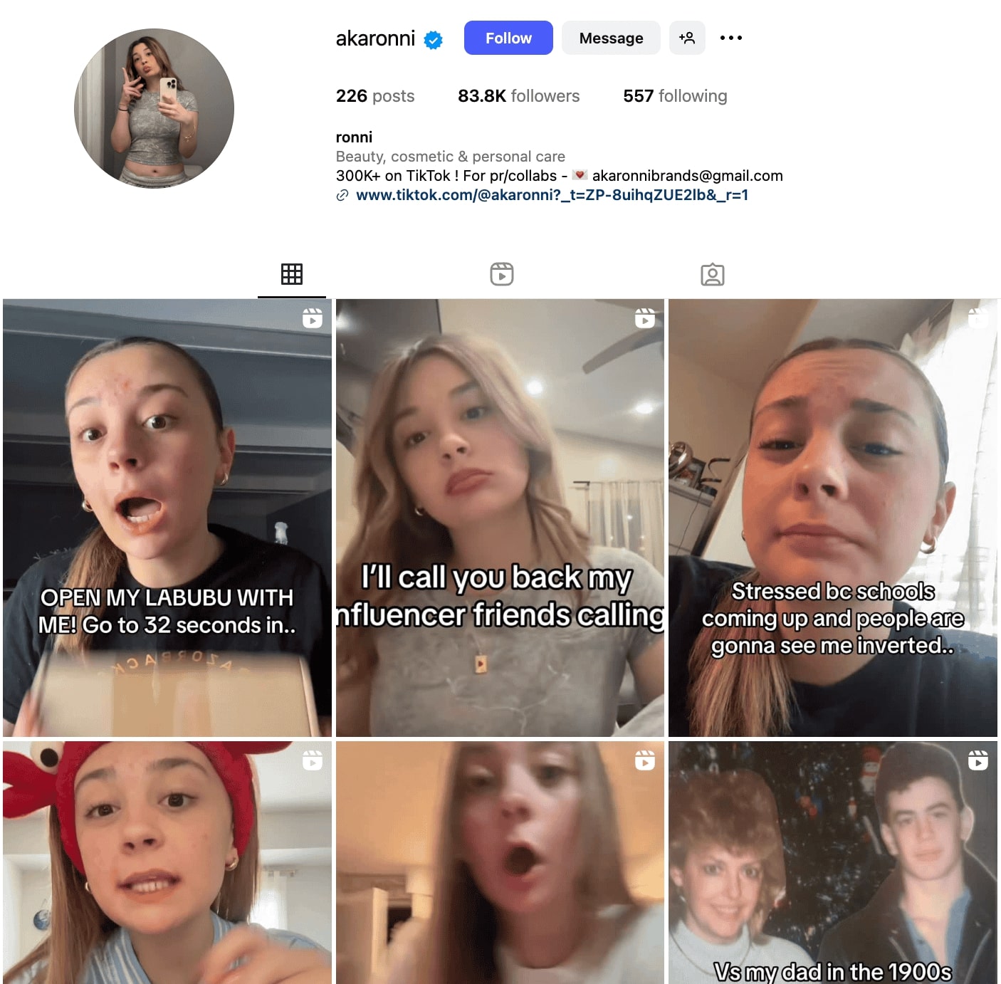 Ronni Instagram Profile