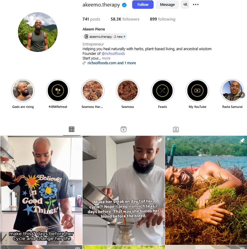 Akeem Pierre Instagram Profile