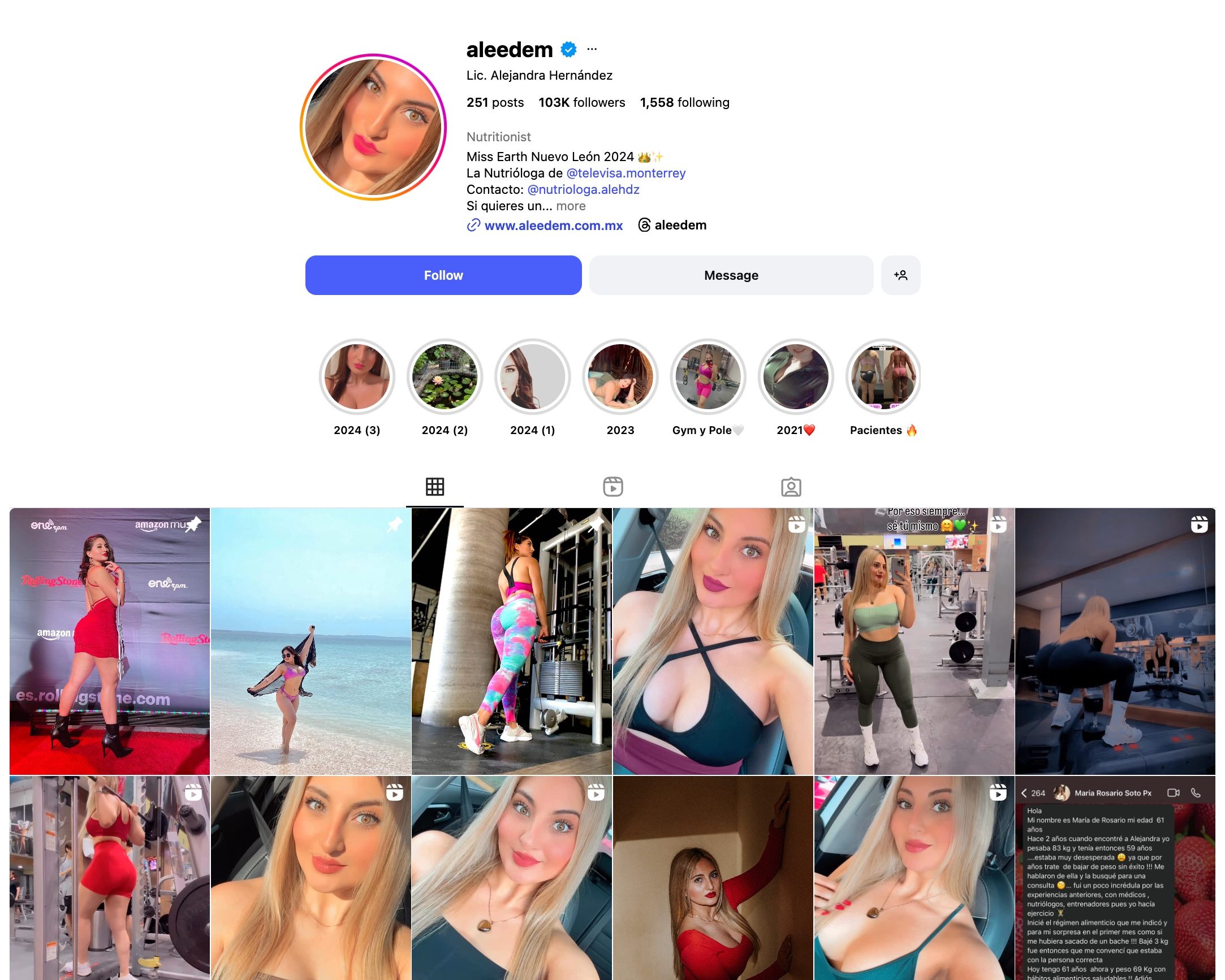 Alejandra Hernandez Instagram Profile