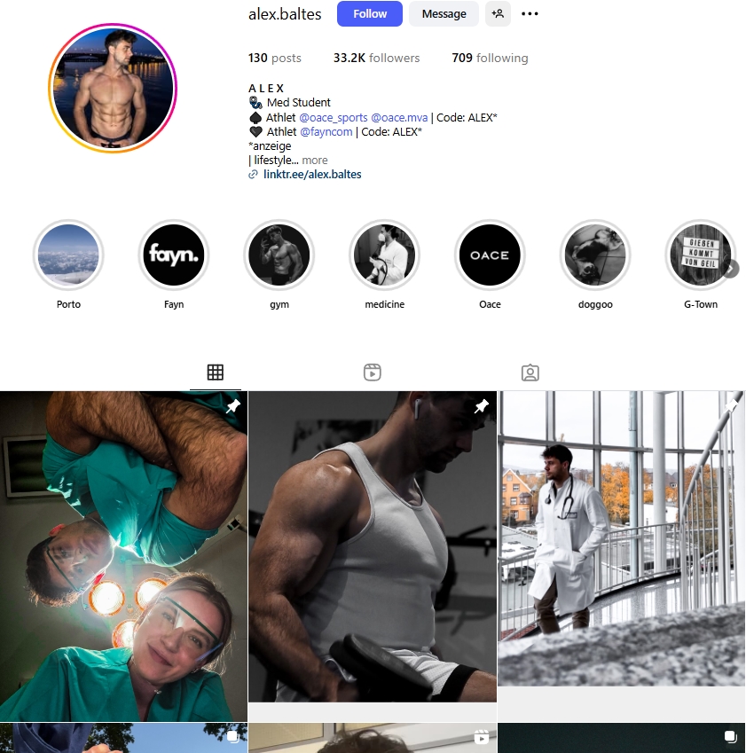 Alex Baltes Instagram Profile