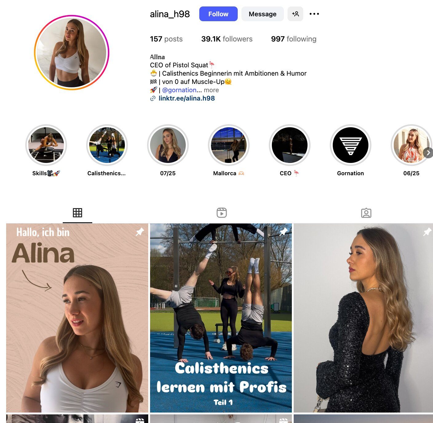 Alina Instagram Profile