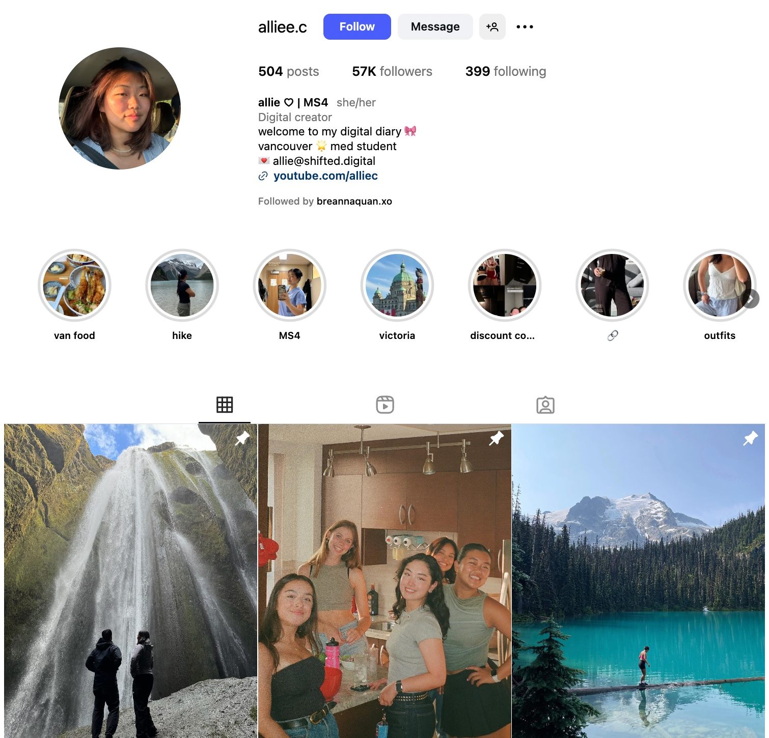 Allie Instagram Profile