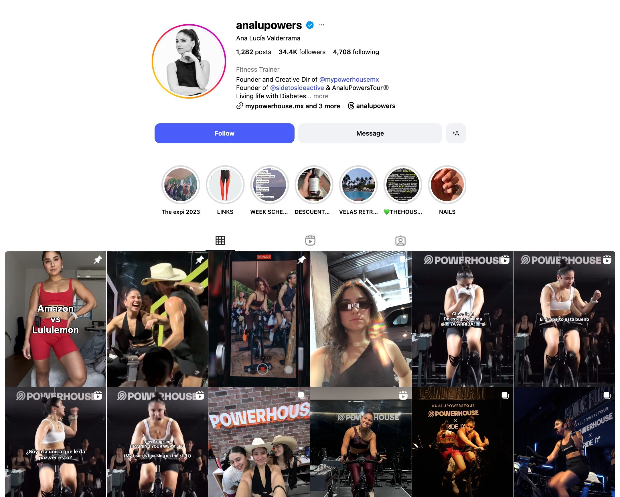Ana Lucia Valderrama Instagram Profile