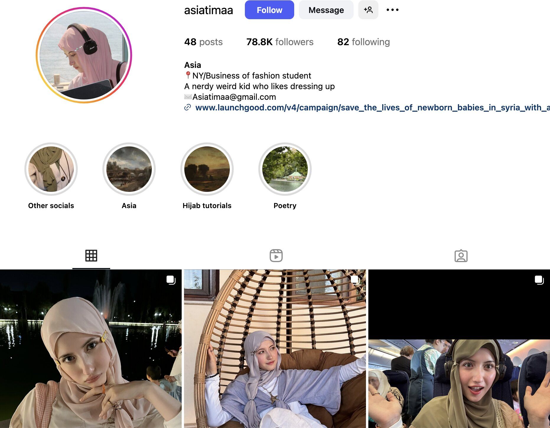 Asia Instagram Profile