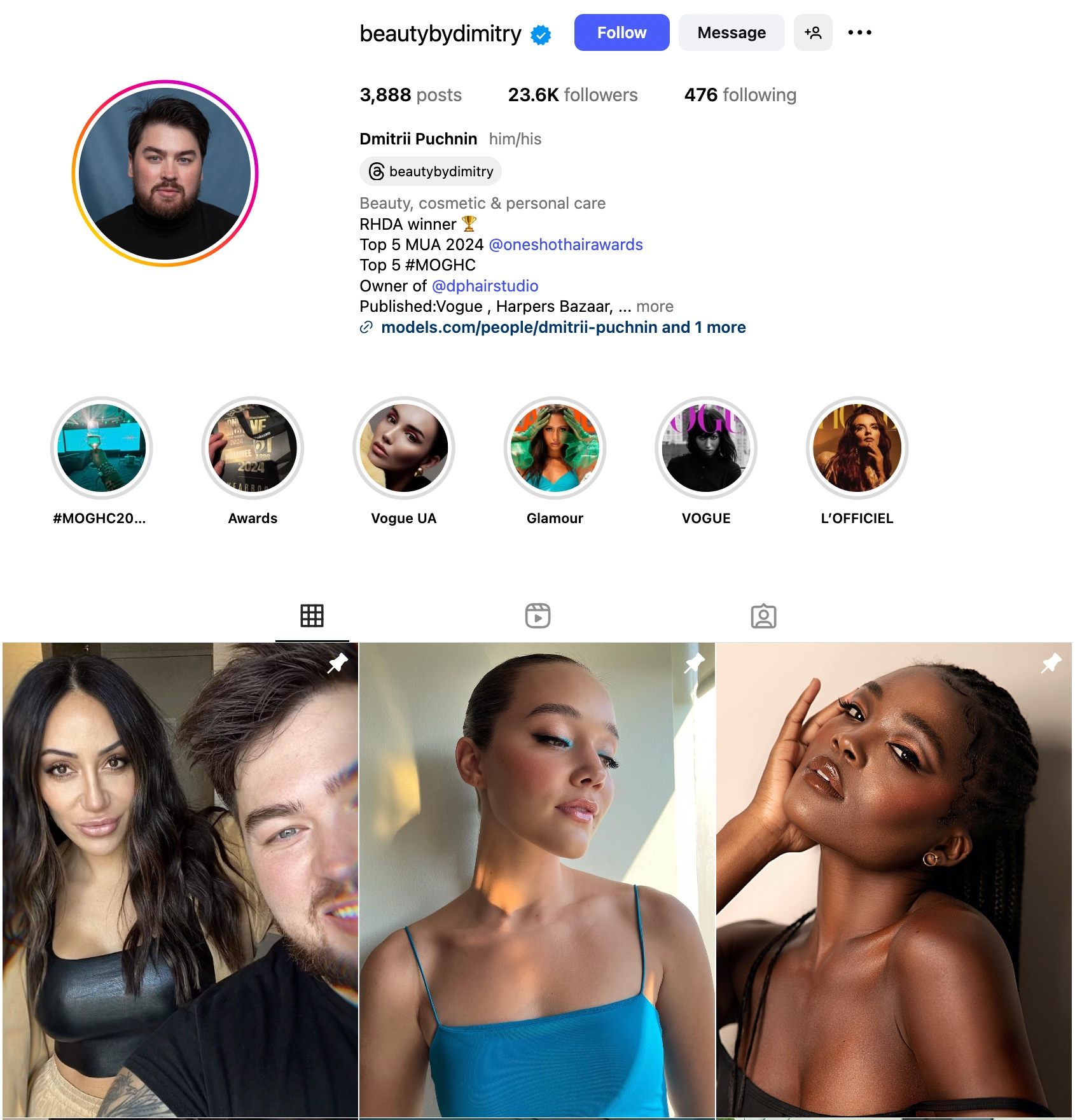 Dmitrii Puchnin Instagram Profile
