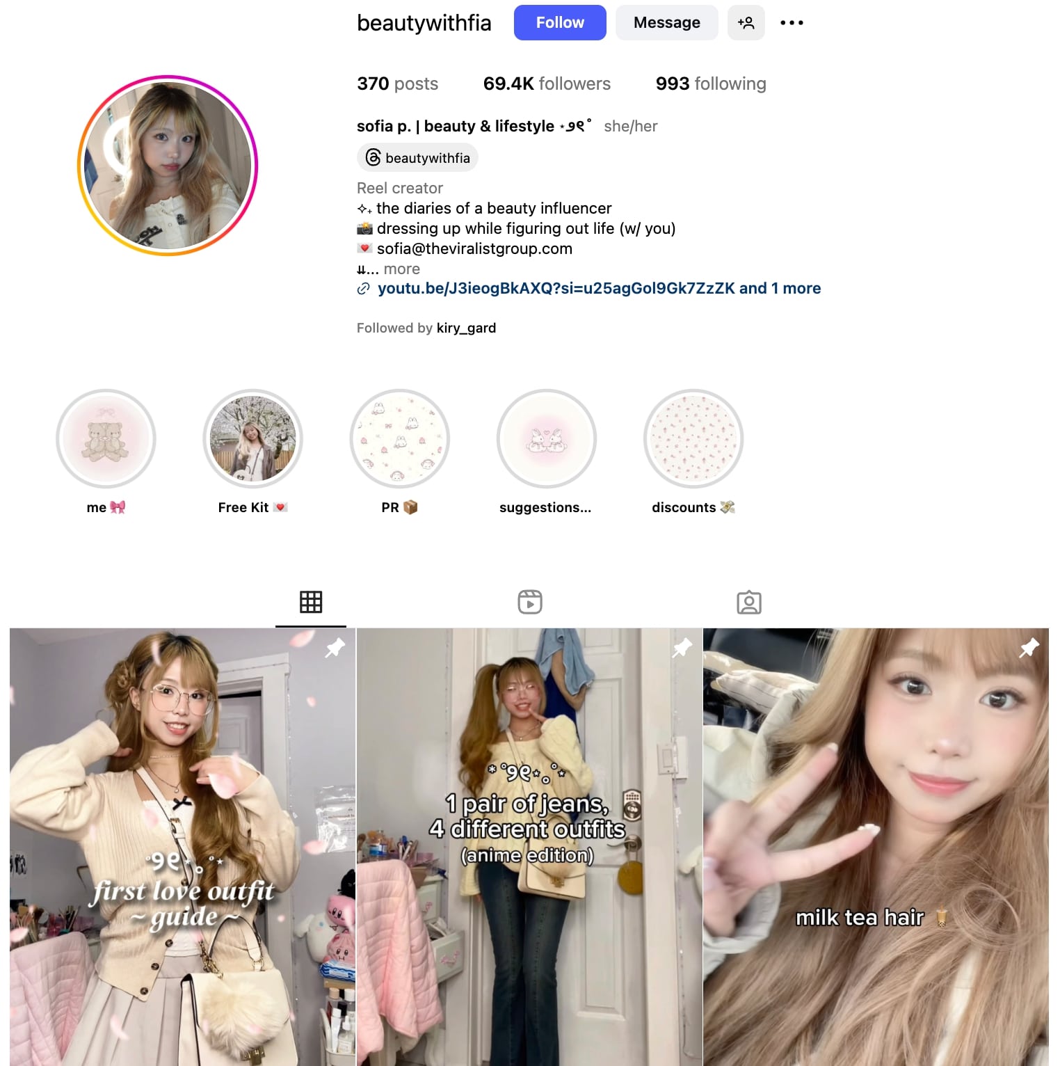 Sofia P Instagram Profile