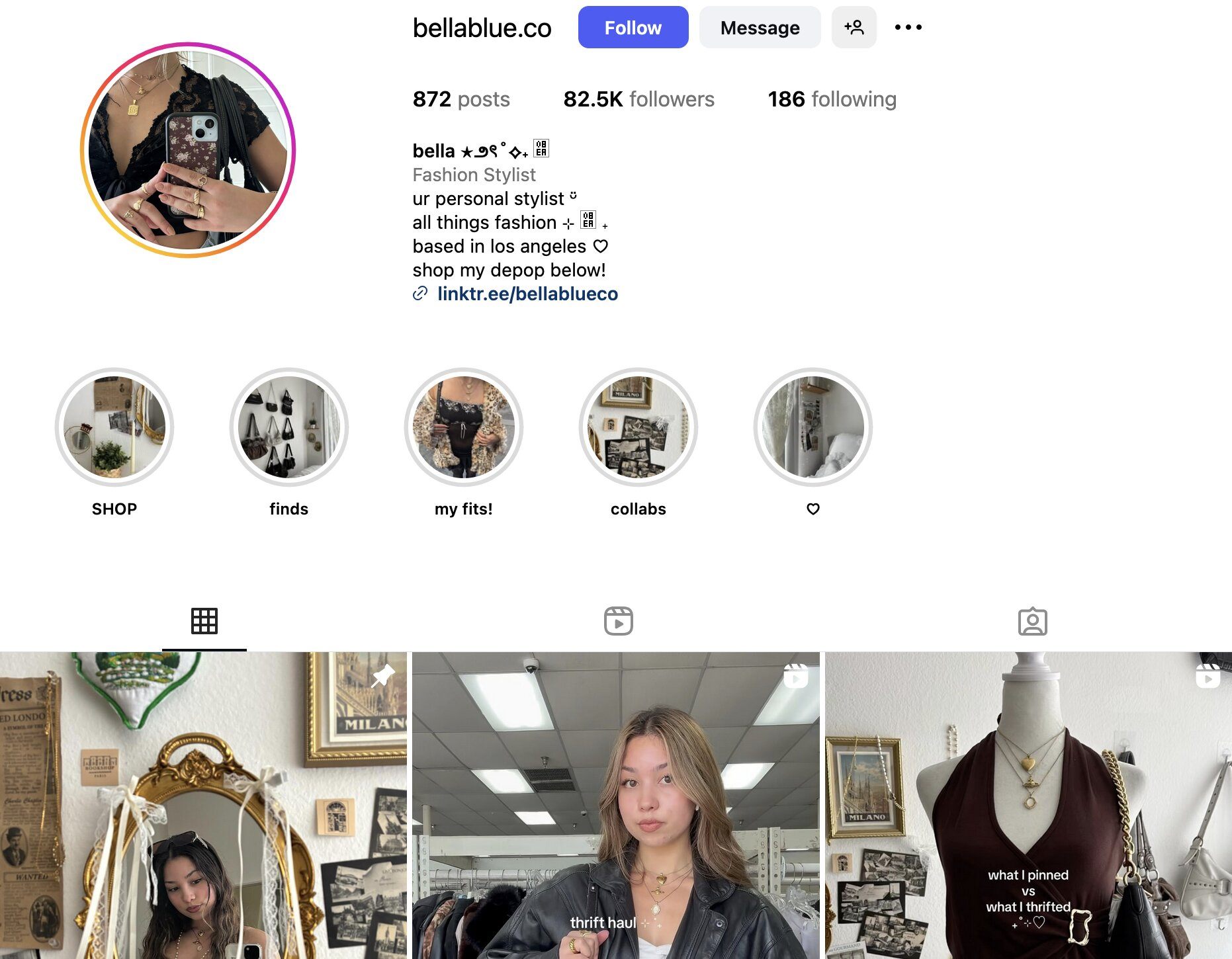 Bella Instagram Profile