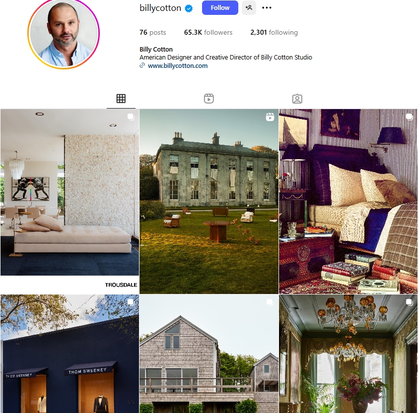 Billy Cotton Instagram Profile