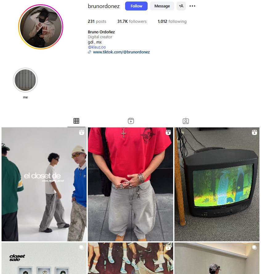 Bruno Ordoñez Instagram Profile