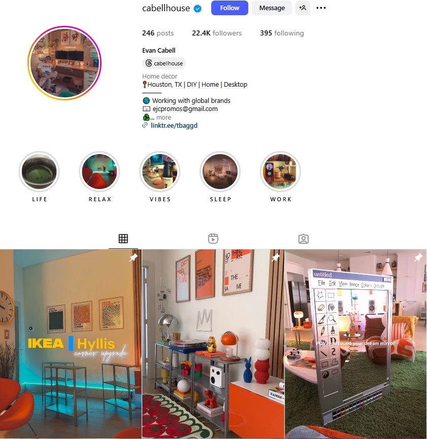 Evan Cabell Instagram Profile