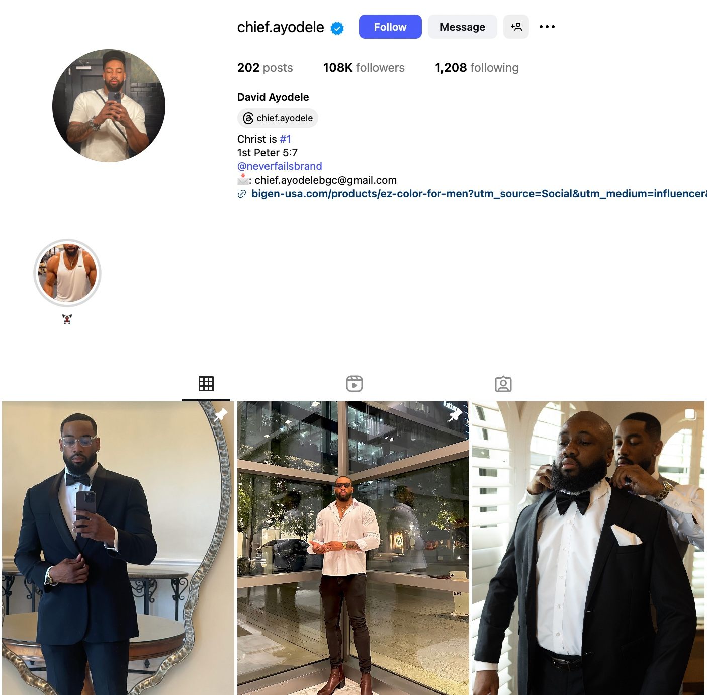 David Ayodele Instagram Profile