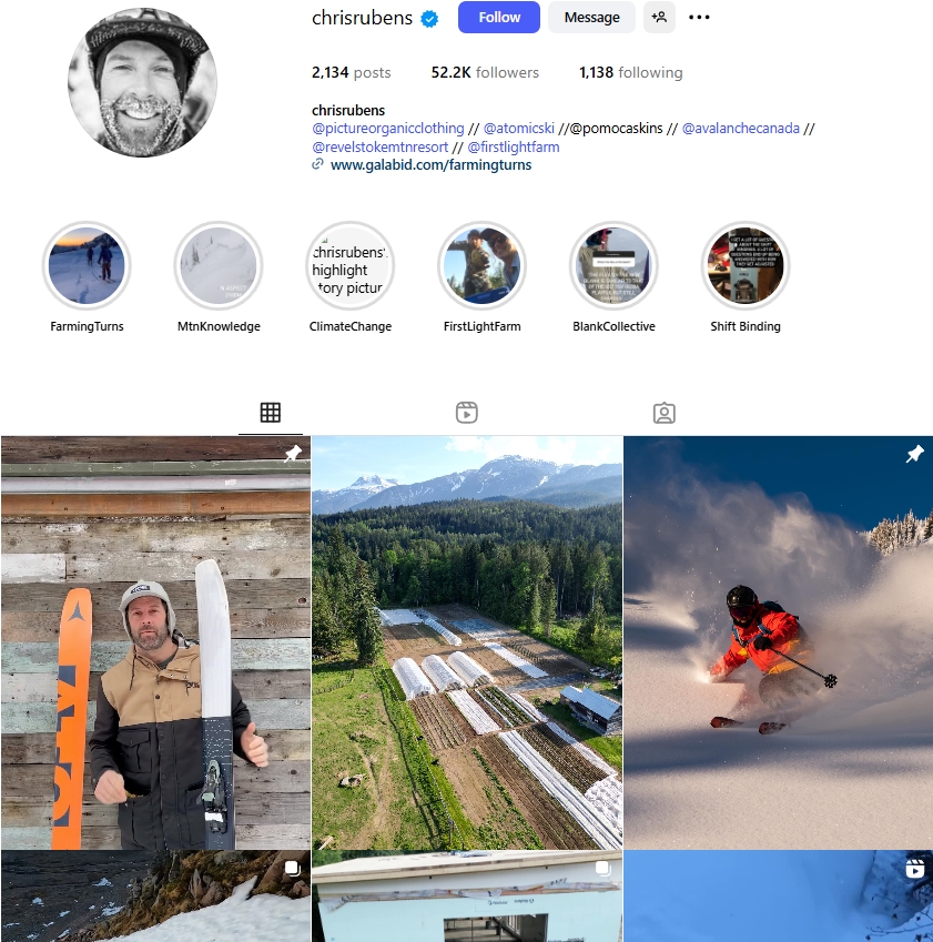 Chris Rubens Instagram Profile