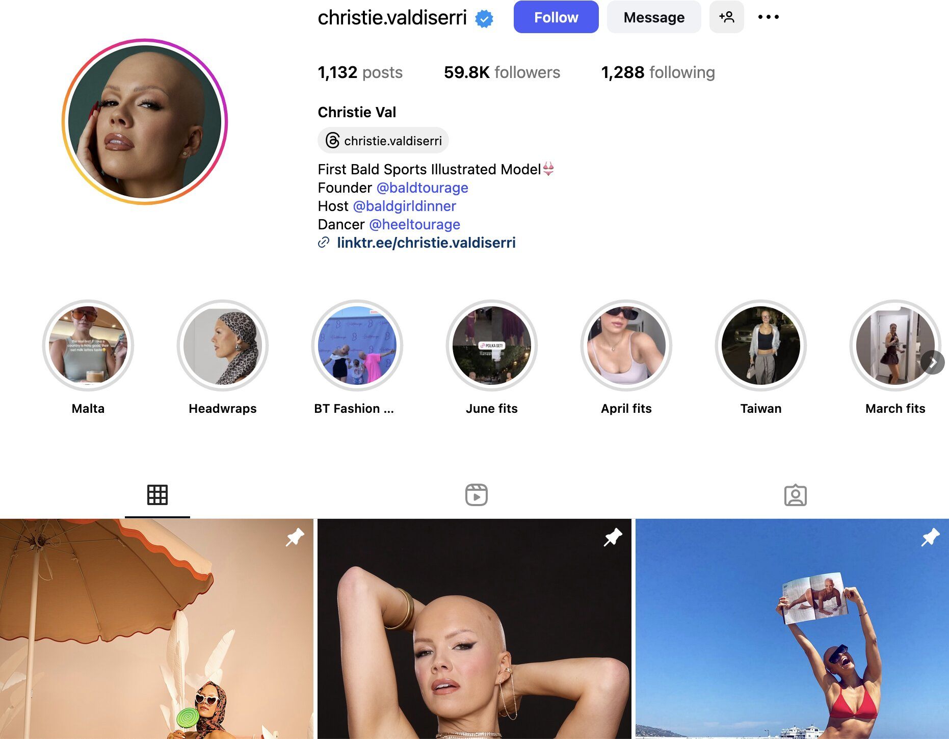 Christie Val Instagram Profile