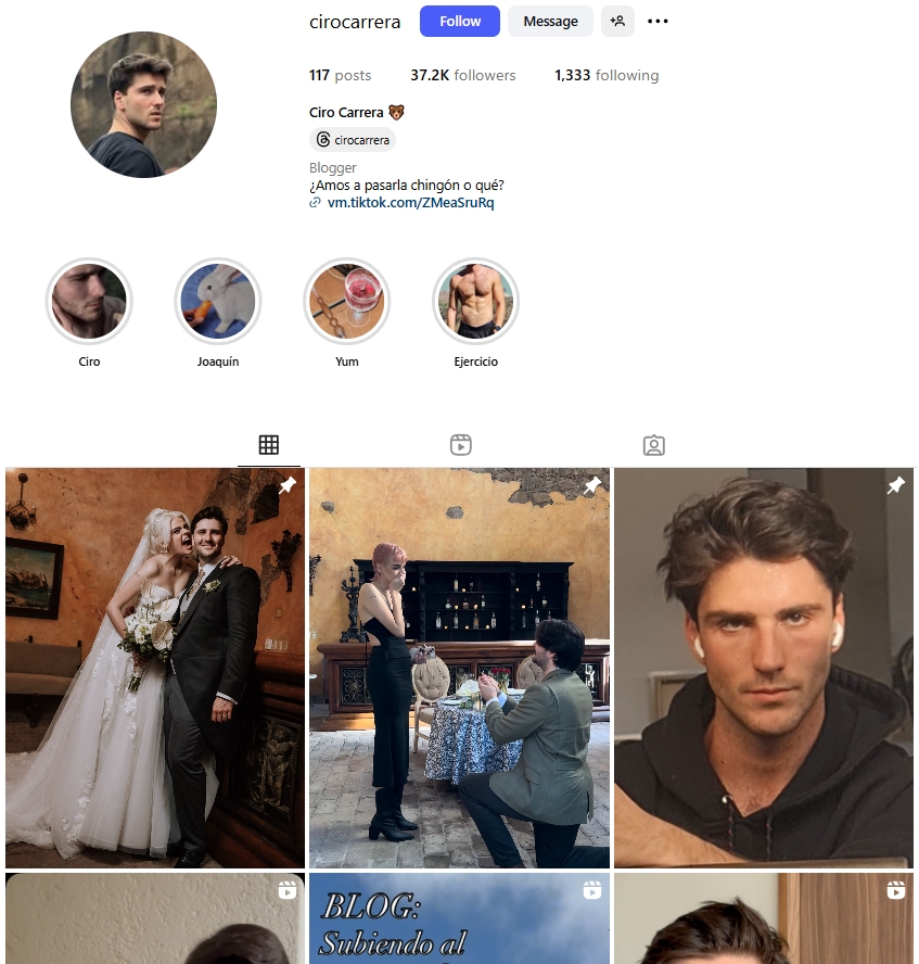 Ciro Carrera Instagram Profile