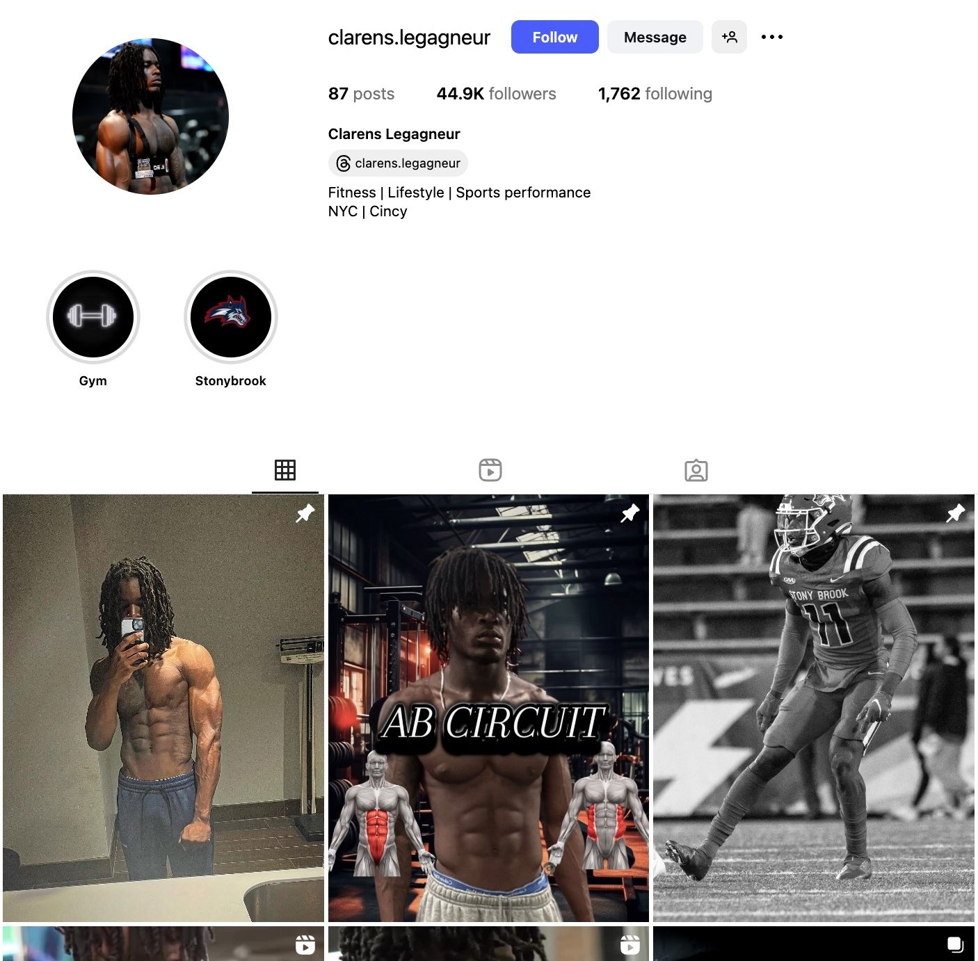 Clarens Legagneur Instagram Profile