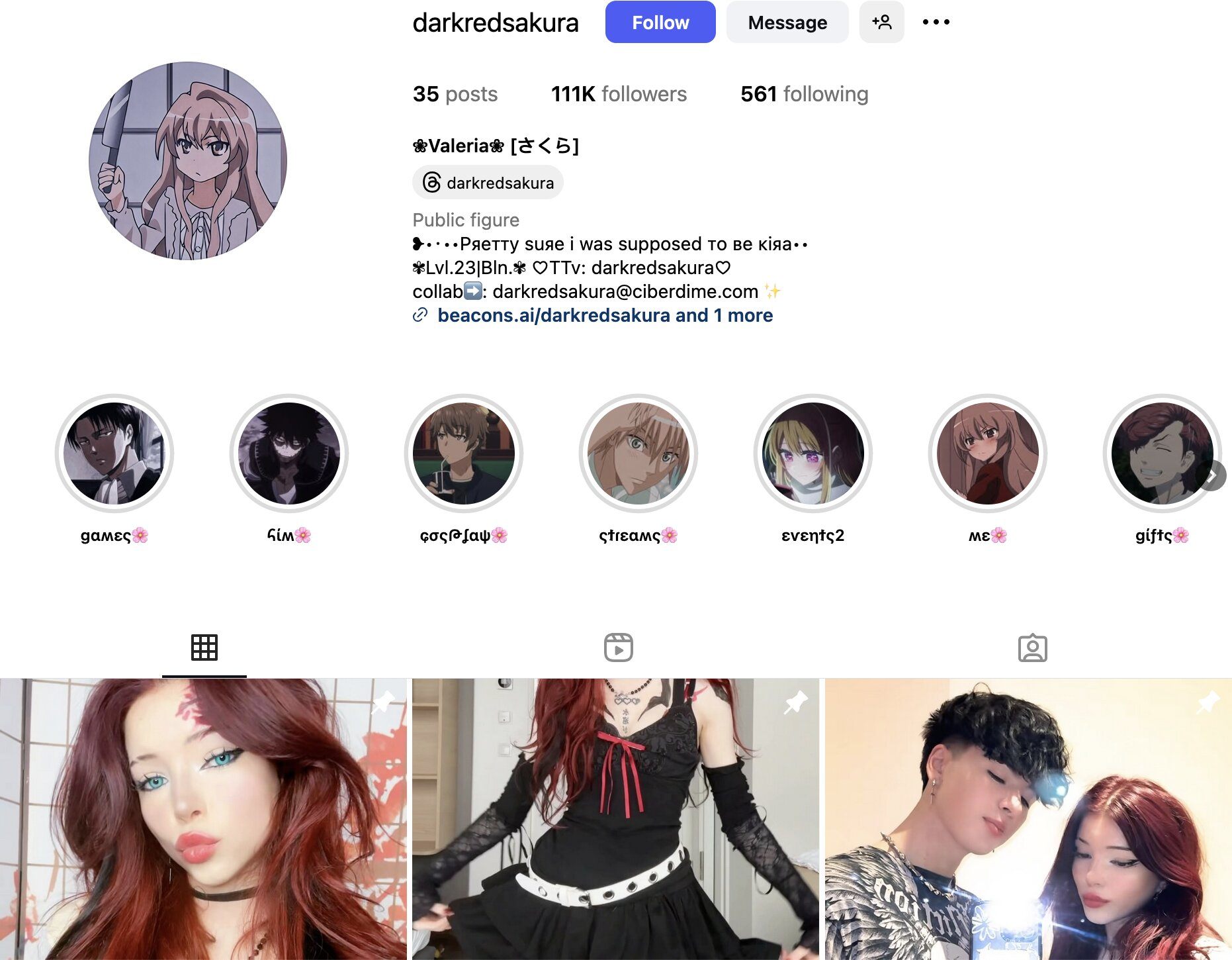Valeria Instagram Profile