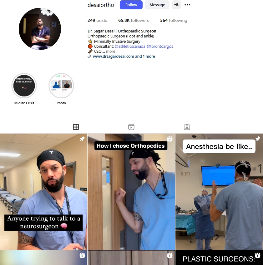 Dr. Sagar Desai Instagram Profile