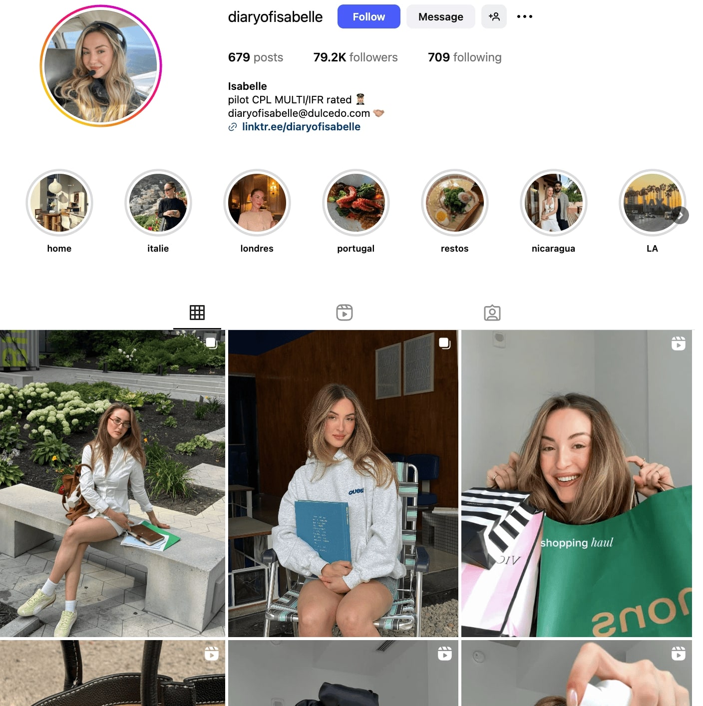 Isabelle Instagram Profile