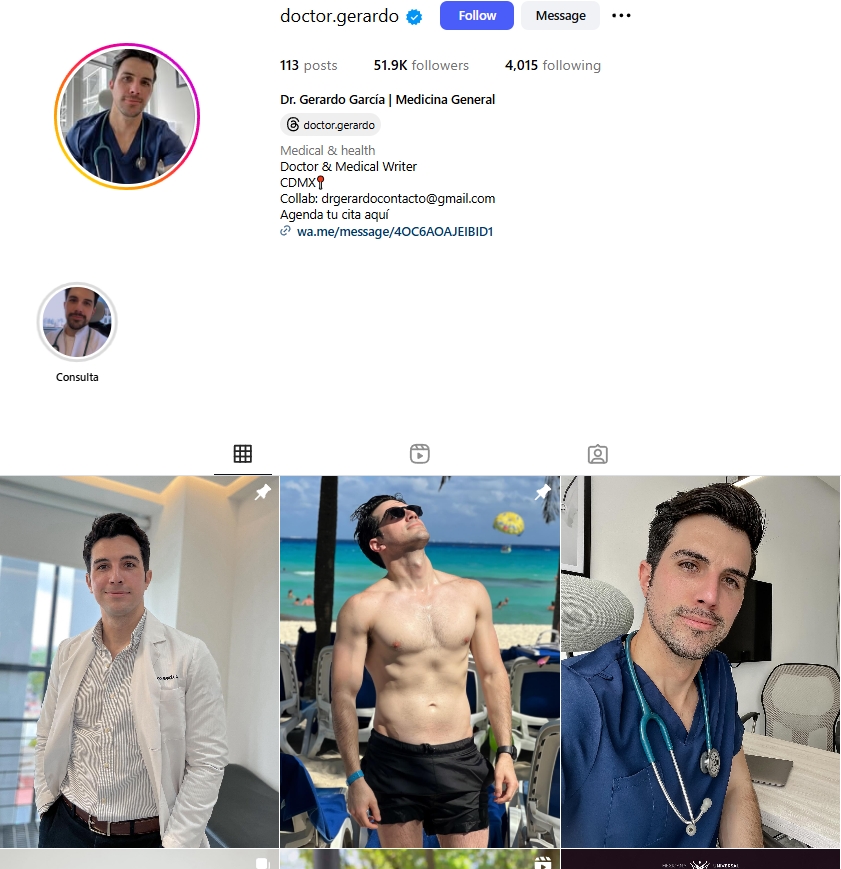 Dr. Gerardo García | Medicina General Instagram Profile