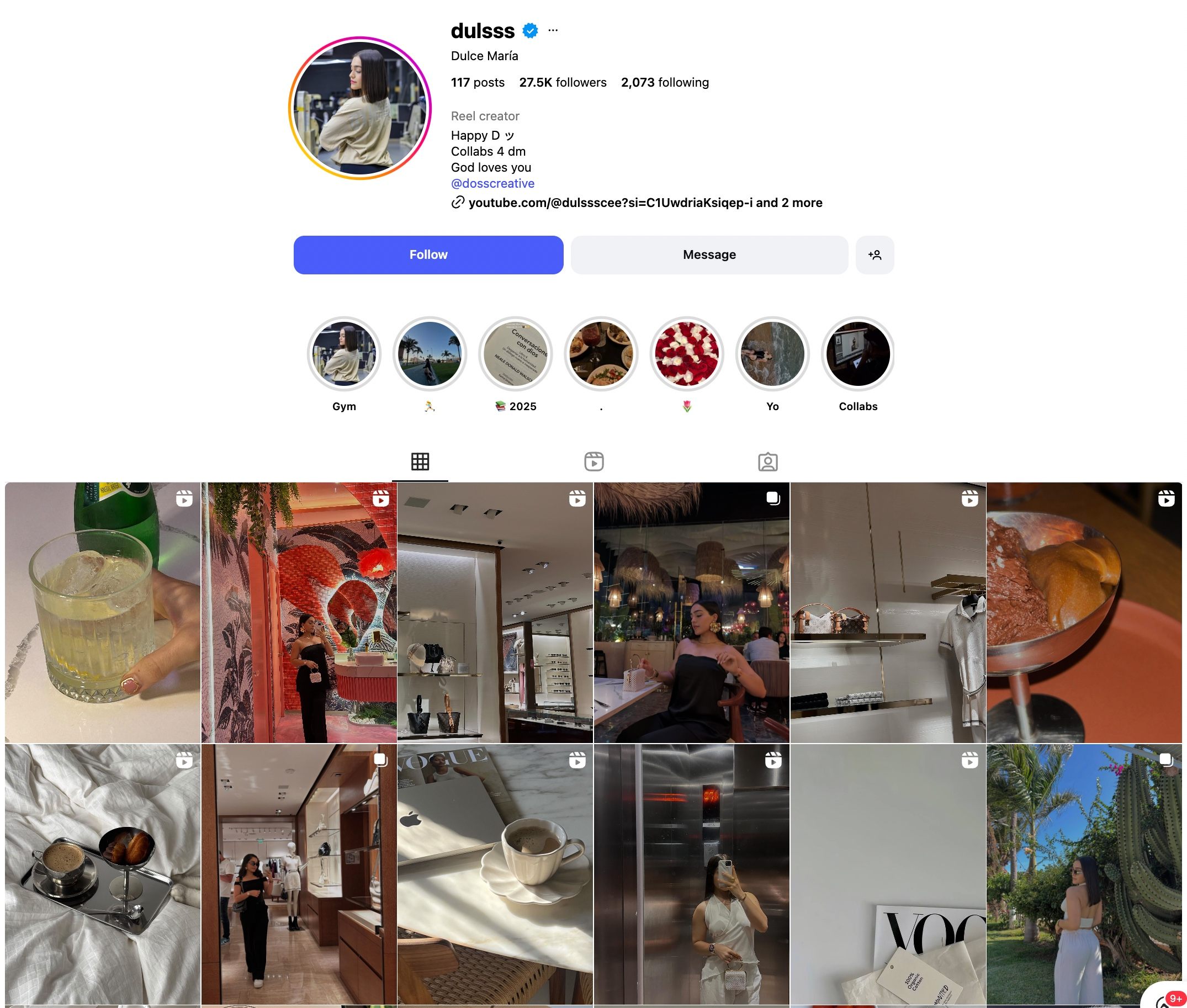 Dulce Maria Instagram Profile