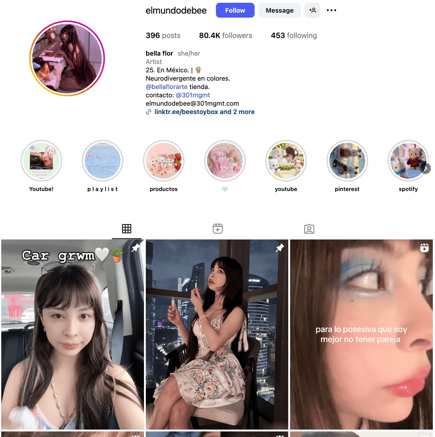 Bella Flor Instagram Profile