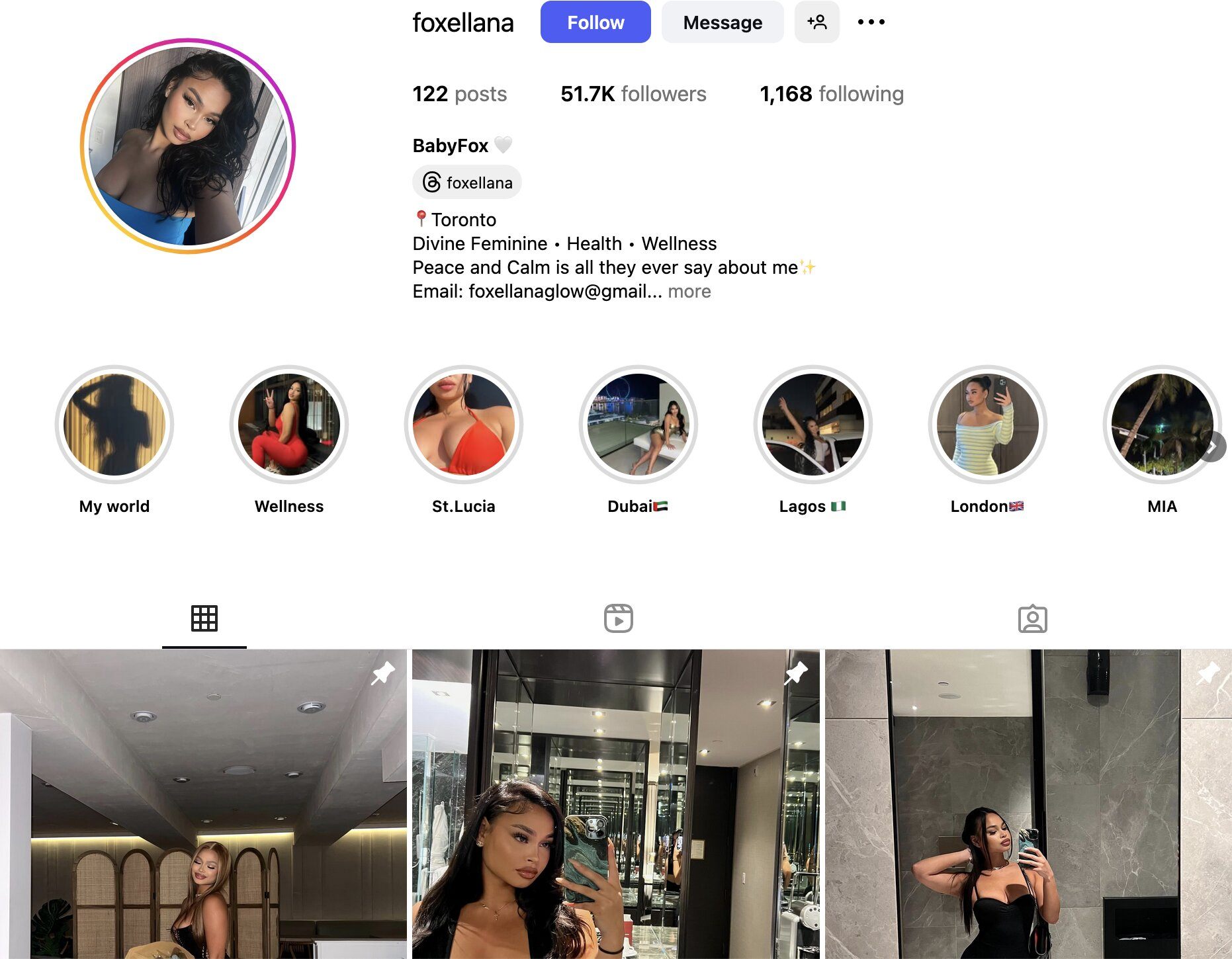 BabyFox Instagram Profile