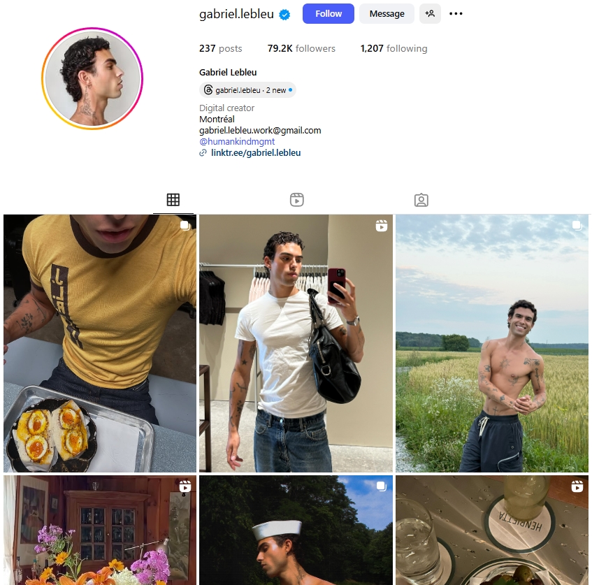 Gabriel Lebleu Instagram Profile