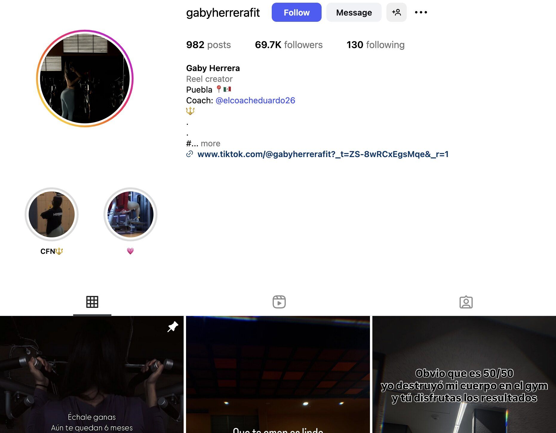 Gaby Herrera Instagram Profile
