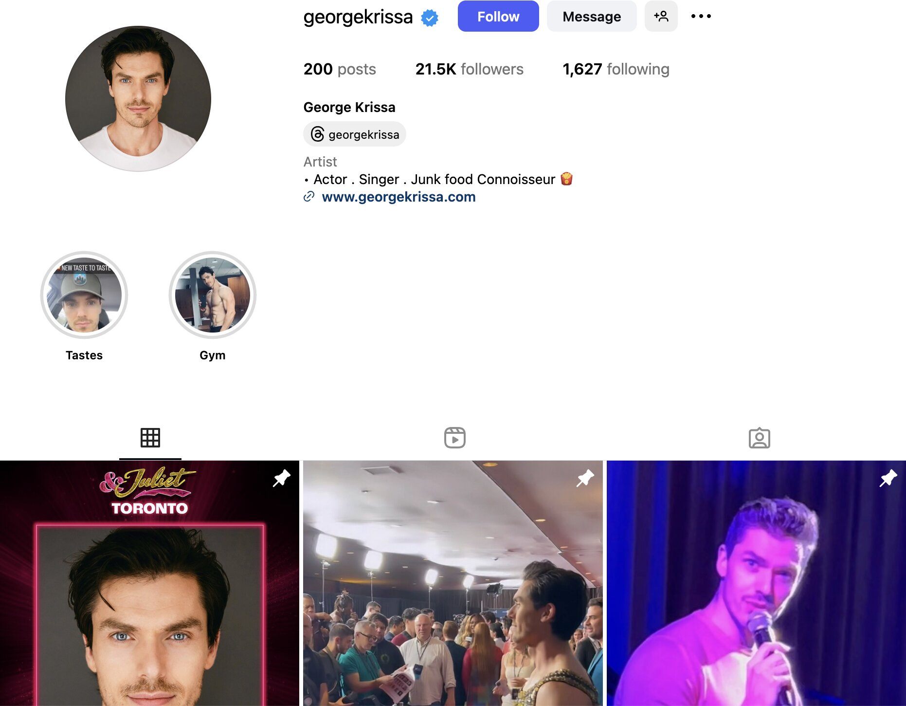 George Krissa Instagram Profile