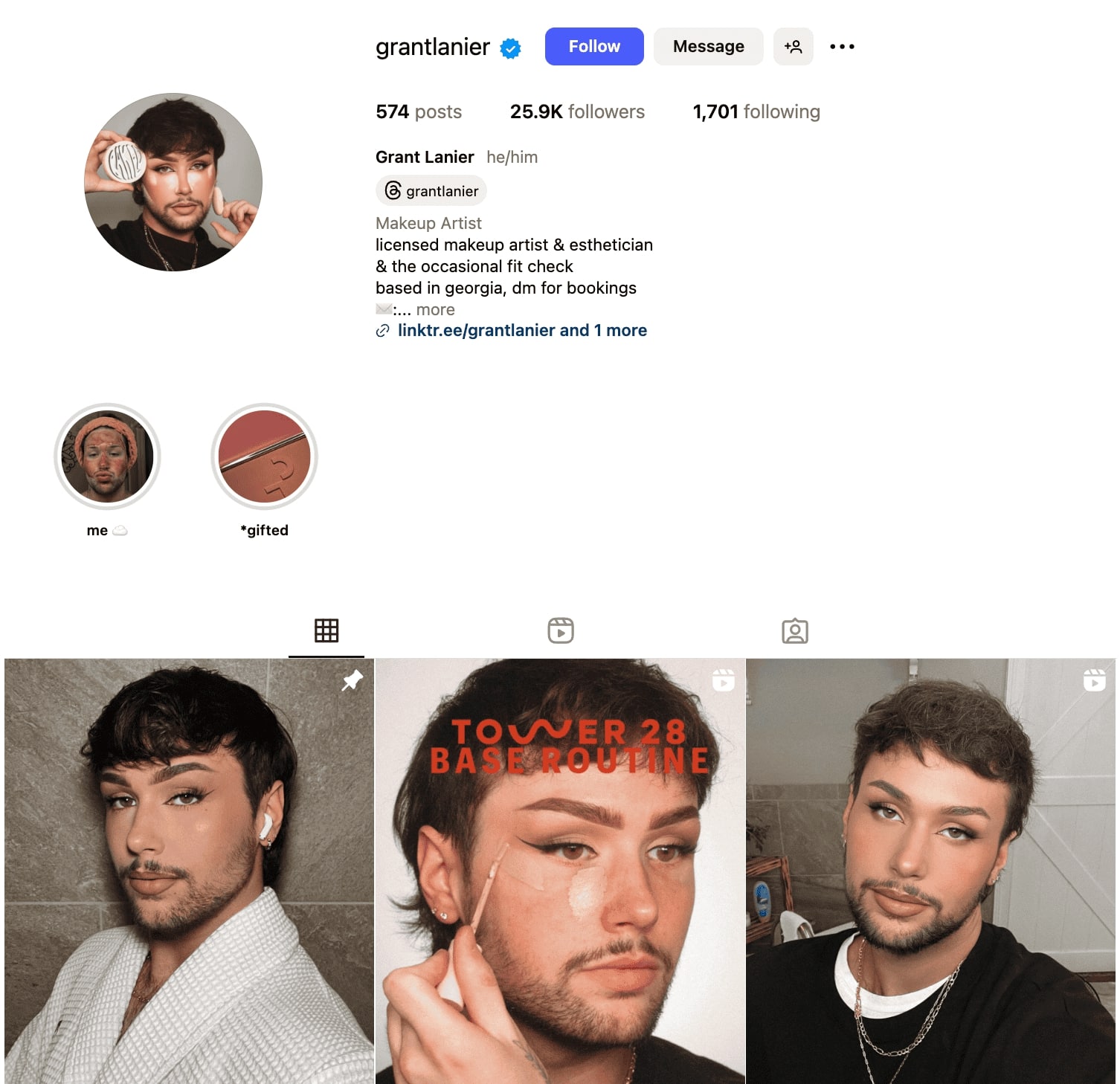 Grant Lanier Instagram Profile