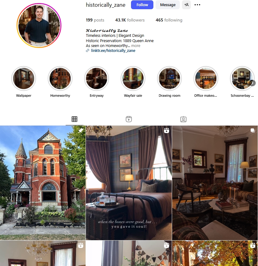 Historically Zane Instagram Profile