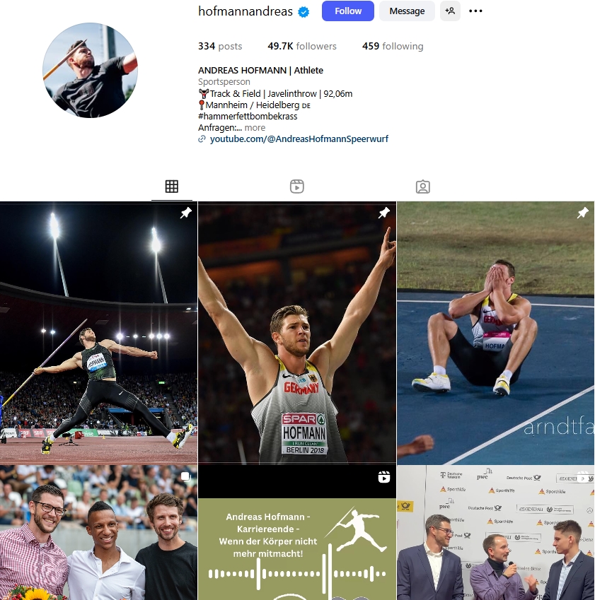 Andreas Hofmann Instagram Profile