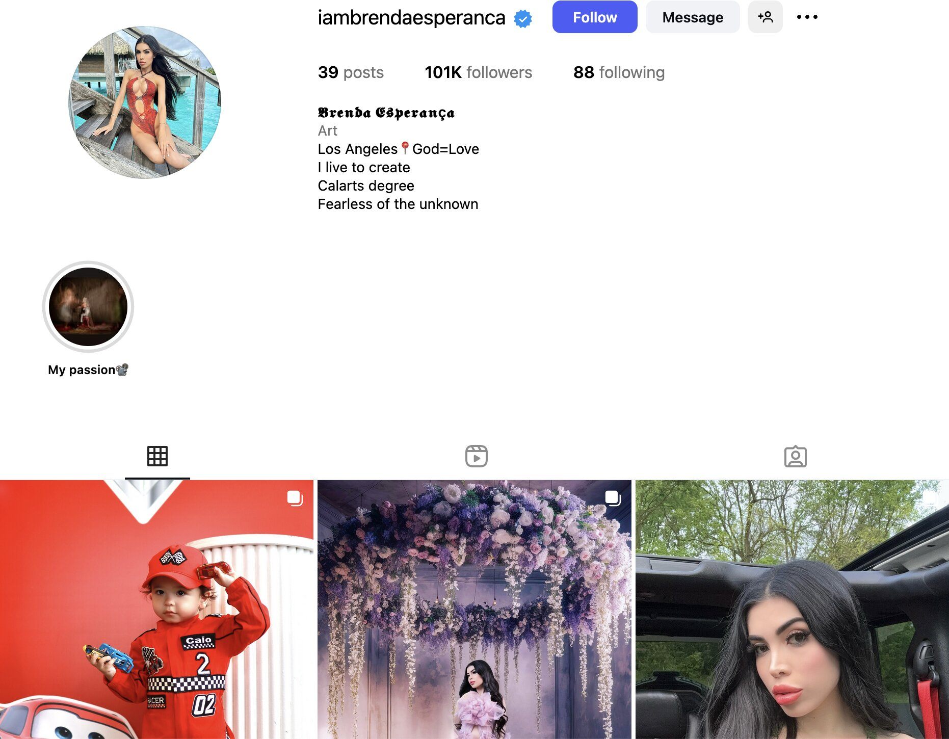 Brenda Esperanca Instagram Profile