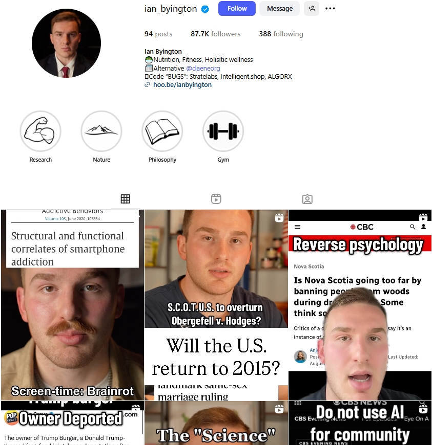 Ian Byington Instagram Profile