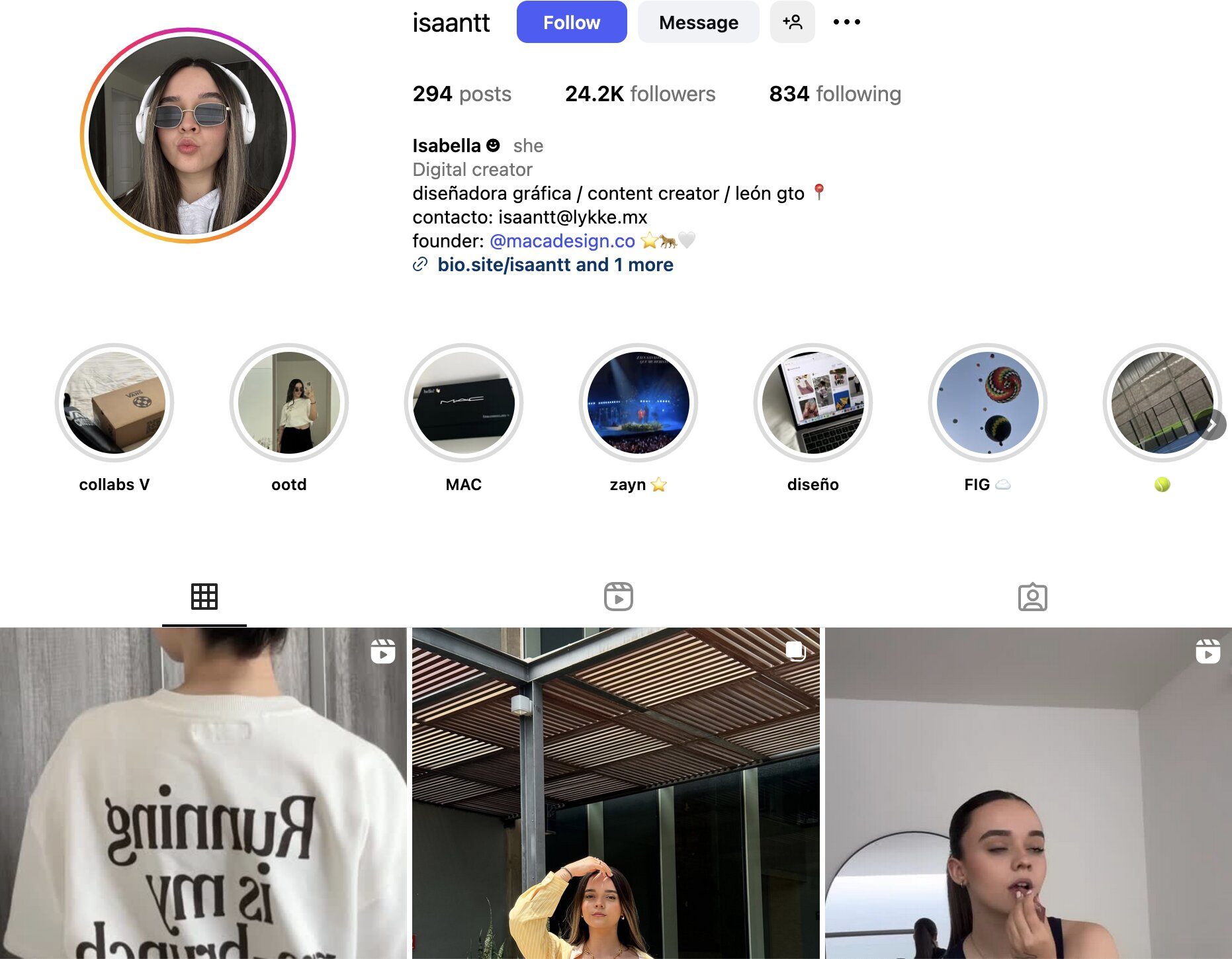 Isabella Instagram Profile