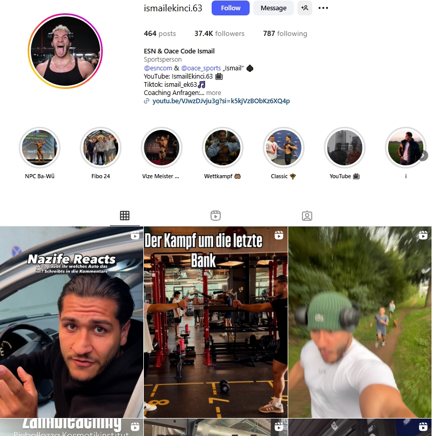 Ismail Ekinci Instagram Profile