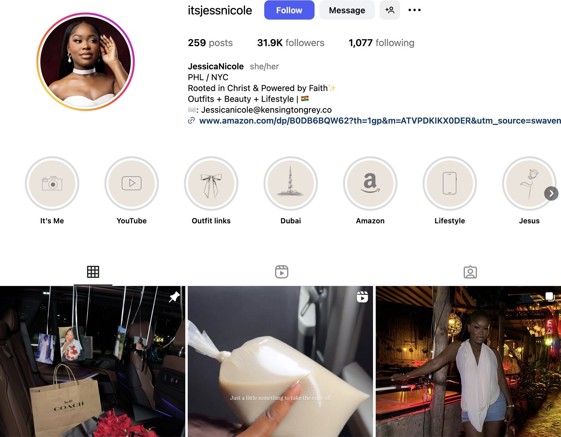 Jessica Nicole Instagram Profile