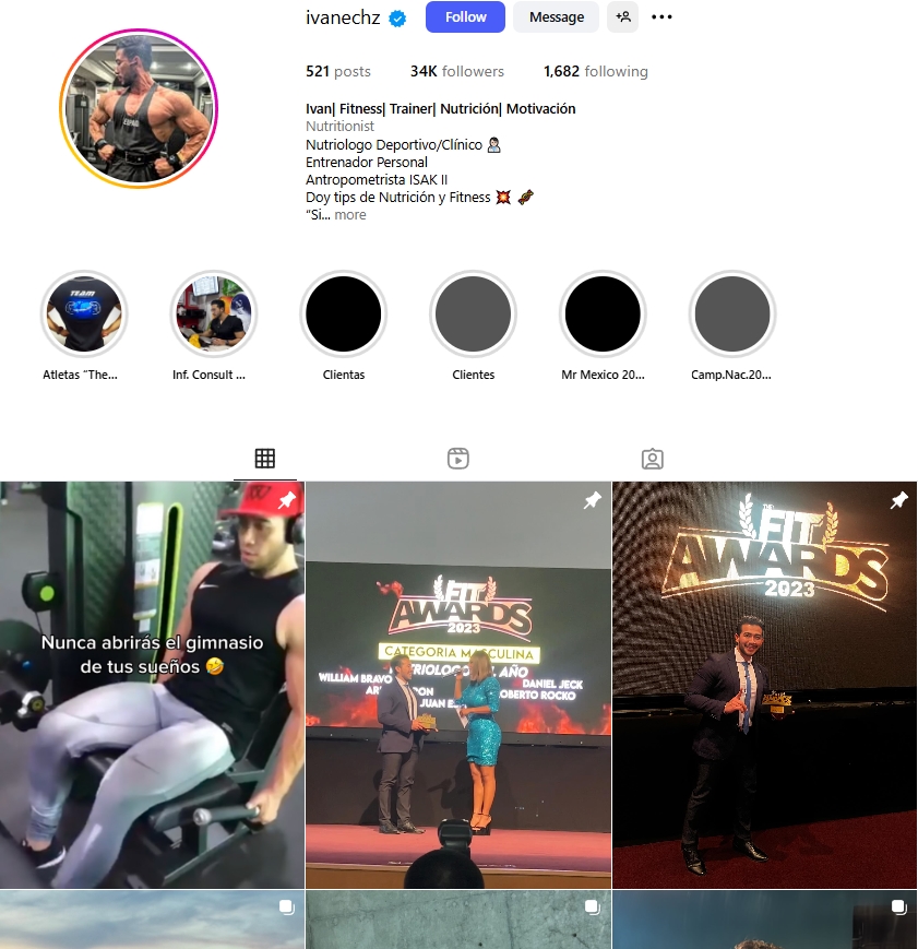 Ivan| Fitness| Trainer| Nutrición| Motivación Instagram Profile