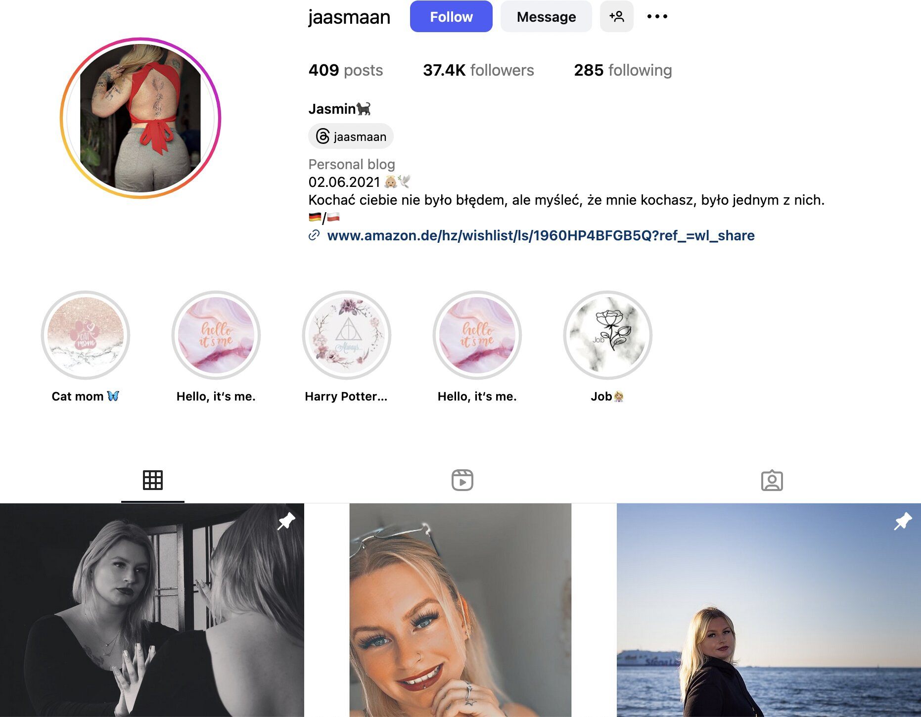Jasmin Instagram Profile