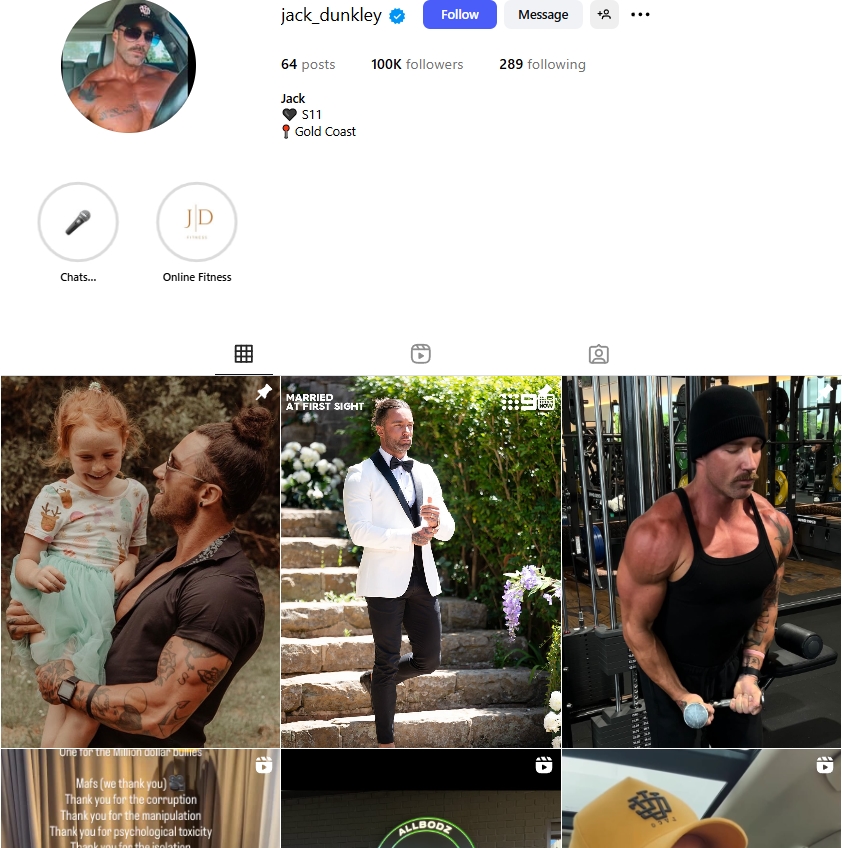 Jack Dunkley Instagram Profile