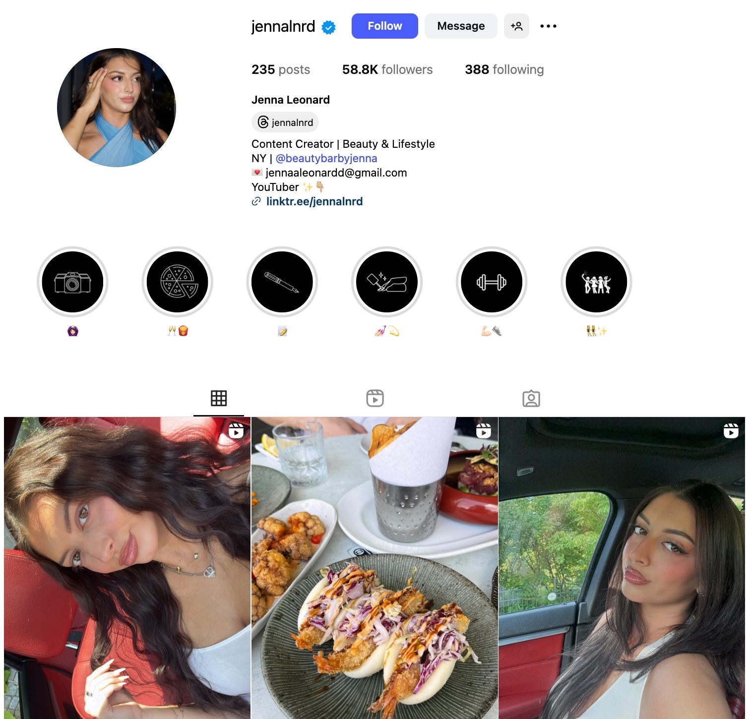Jenna Leonard Instagram Profile