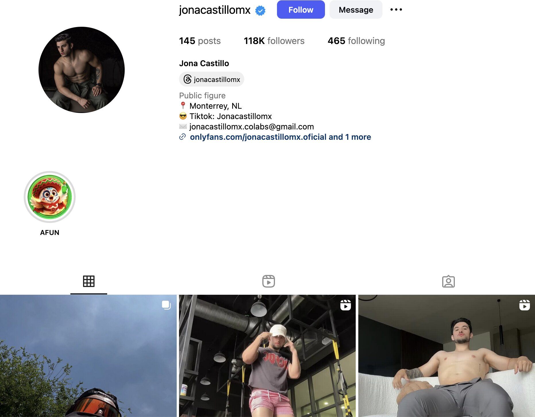 Jona Castillo Instagram Profile