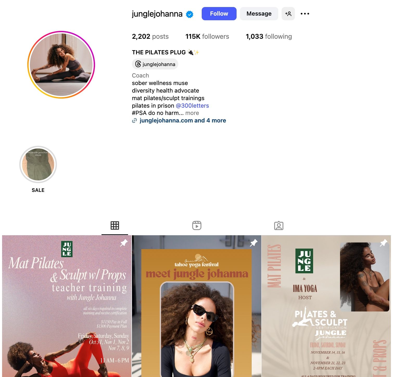 Johanna Instagram Profile