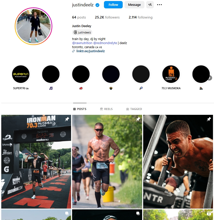 Justin Deeley Instagram Profile