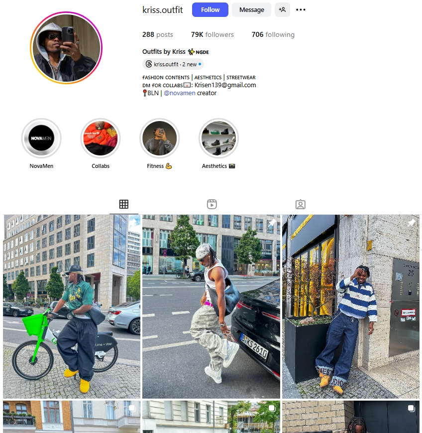 Kriss Instagram Profile