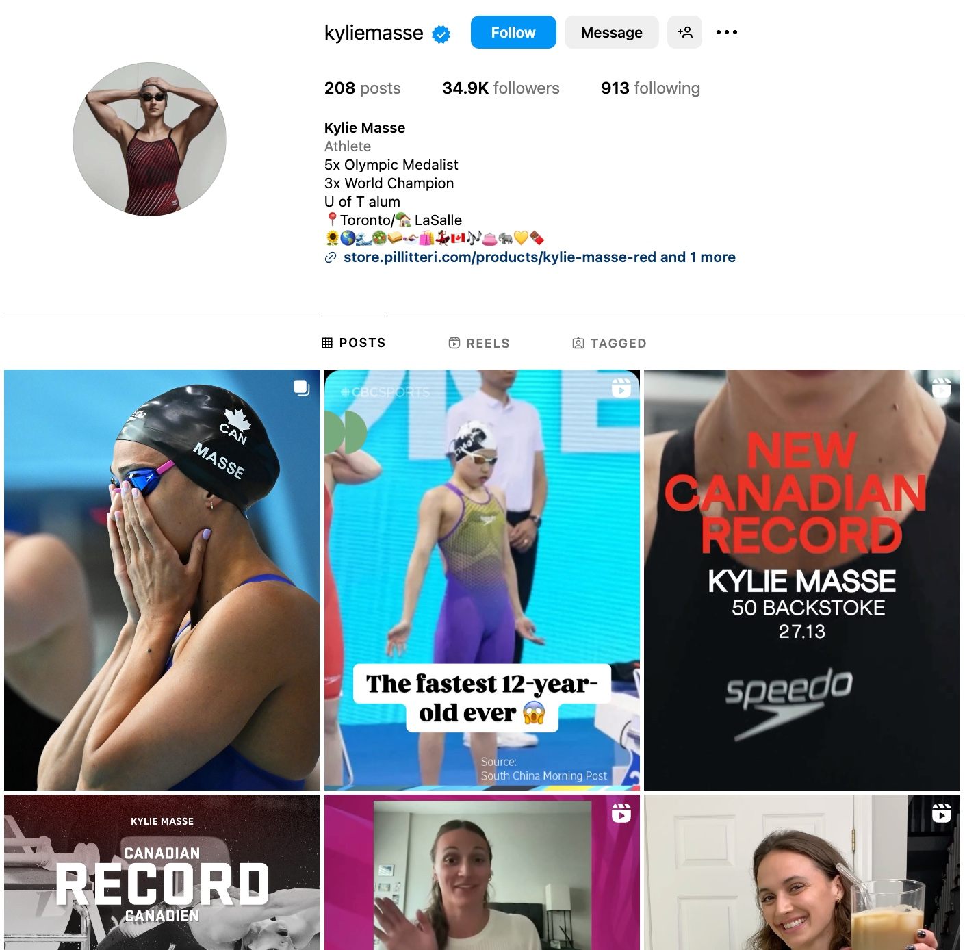 Kylie Masse Instagram Profile