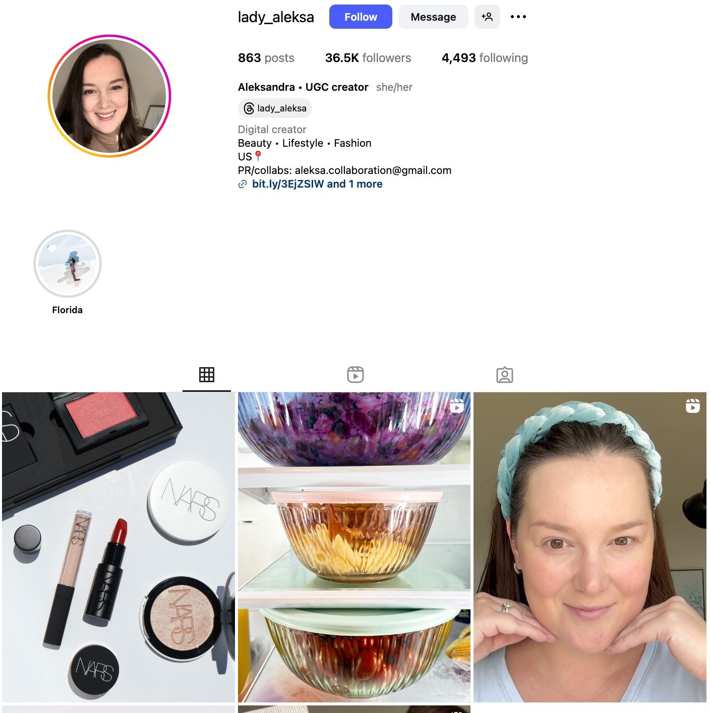 Aleksandra Instagram Profile