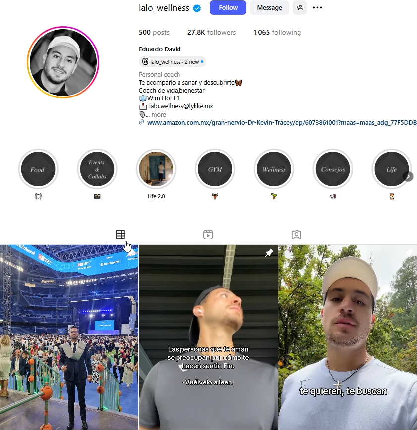 Eduardo David Instagram Profile