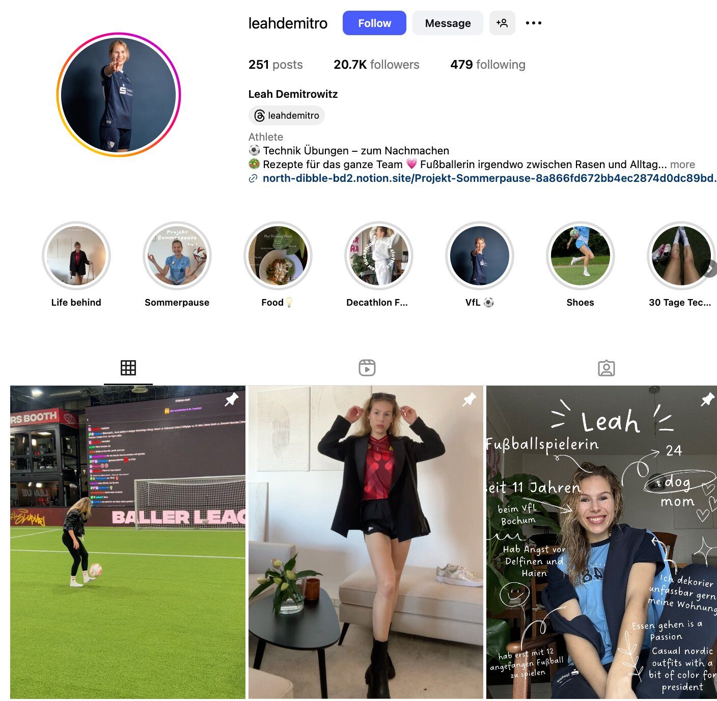 Leah Demitrowitz Instagram Profile
